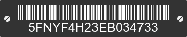 2014 HONDA Pilot 5FNYF4H23EB034733 VIN decoded
