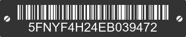 2014 HONDA Pilot 5FNYF4H24EB039472 VIN decoded