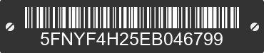 2014 HONDA Pilot 5FNYF4H25EB046799 VIN decoded