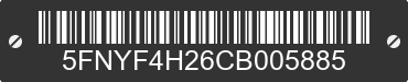 2012 HONDA Pilot 5FNYF4H26CB005885 VIN decoded