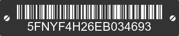 2014 HONDA Pilot 5FNYF4H26EB034693 VIN decoded
