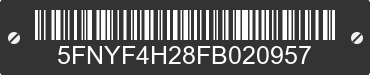 2015 HONDA Pilot 5FNYF4H28FB020957 VIN decoded