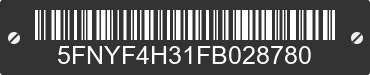 2015 HONDA Pilot 5FNYF4H31FB028780 VIN decoded