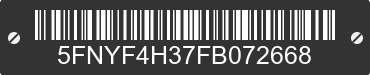 2015 HONDA Pilot 5FNYF4H37FB072668 VIN decoded