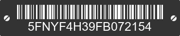 2015 HONDA Pilot 5FNYF4H39FB072154 VIN decoded