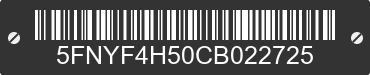 2012 HONDA Pilot 5FNYF4H50CB022725 VIN decoded