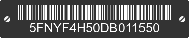 2013 HONDA Pilot 5FNYF4H50DB011550 VIN decoded