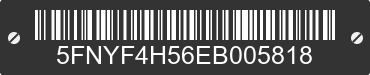 2014 HONDA Pilot 5FNYF4H56EB005818 VIN decoded