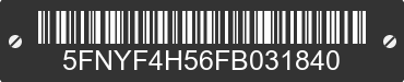 2015 HONDA Pilot 5FNYF4H56FB031840 VIN decoded
