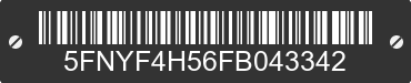 2015 HONDA Pilot 5FNYF4H56FB043342 VIN decoded