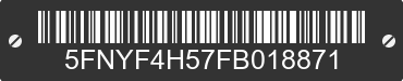 2015 HONDA Pilot 5FNYF4H57FB018871 VIN decoded