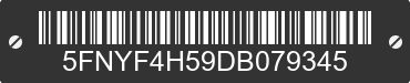 2013 HONDA Pilot 5FNYF4H59DB079345 VIN decoded