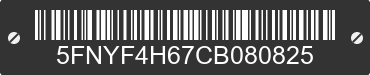 2012 HONDA Pilot 5FNYF4H67CB080825 VIN decoded