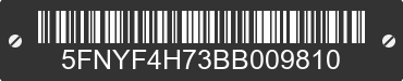 2011 HONDA Pilot 5FNYF4H73BB009810 VIN decoded