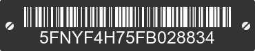 2015 HONDA Pilot 5FNYF4H75FB028834 VIN decoded