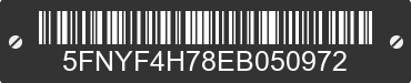 2014 HONDA Pilot 5FNYF4H78EB050972 VIN decoded