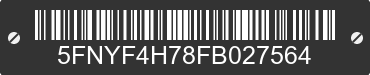 2015 HONDA Pilot 5FNYF4H78FB027564 VIN decoded