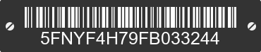 2015 HONDA Pilot 5FNYF4H79FB033244 VIN decoded