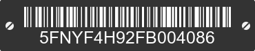 2015 HONDA Pilot 5FNYF4H92FB004086 VIN decoded