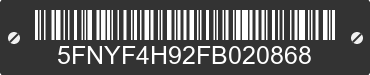 2015 HONDA Pilot 5FNYF4H92FB020868 VIN decoded