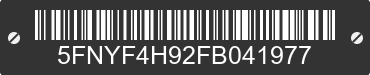 2015 HONDA Pilot 5FNYF4H92FB041977 VIN decoded