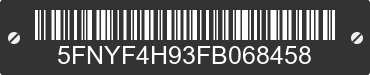 2015 HONDA Pilot 5FNYF4H93FB068458 VIN decoded