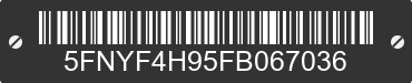 2015 HONDA Pilot 5FNYF4H95FB067036 VIN decoded