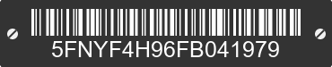 2015 HONDA Pilot 5FNYF4H96FB041979 VIN decoded