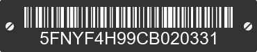 2012 HONDA Pilot 5FNYF4H99CB020331 VIN decoded