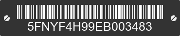 2014 HONDA Pilot 5FNYF4H99EB003483 VIN decoded