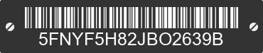 2018 HONDA Pilot 5FNYF5H82JBO2639B VIN decoded
