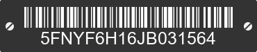 2018 HONDA Pilot 5FNYF6H16JB031564 VIN decoded