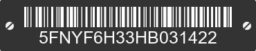 2017 HONDA Pilot 5FNYF6H33HB031422 VIN decoded