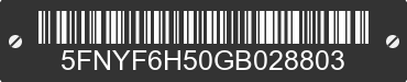 2016 HONDA Pilot 5FNYF6H50GB028803 VIN decoded