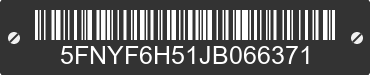 2018 HONDA Pilot 5FNYF6H51JB066371 VIN decoded
