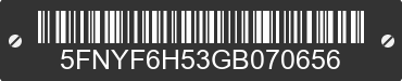 2016 HONDA Pilot 5FNYF6H53GB070656 VIN decoded