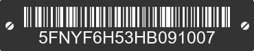 2017 HONDA Pilot 5FNYF6H53HB091007 VIN decoded