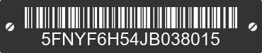 2018 HONDA Pilot 5FNYF6H54JB038015 VIN decoded