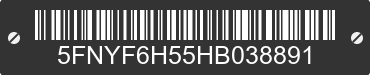 2017 HONDA Pilot 5FNYF6H55HB038891 VIN decoded
