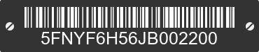 2018 HONDA Pilot 5FNYF6H56JB002200 VIN decoded