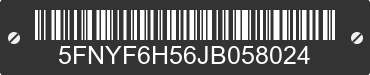 2018 HONDA Pilot 5FNYF6H56JB058024 VIN decoded