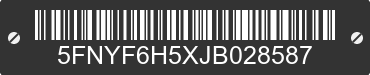 2018 HONDA Pilot 5FNYF6H5XJB028587 VIN decoded
