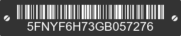 2016 HONDA Pilot 5FNYF6H73GB057276 VIN decoded