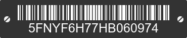 2017 HONDA Pilot 5FNYF6H77HB060974 VIN decoded