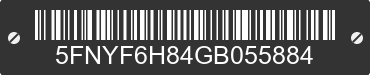 2016 HONDA Pilot 5FNYF6H84GB055884 VIN decoded