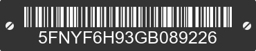 2016 HONDA Pilot 5FNYF6H93GB089226 VIN decoded