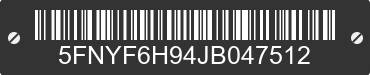 2018 HONDA Pilot 5FNYF6H94JB047512 VIN decoded