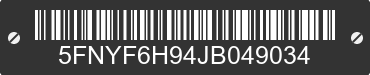 2018 HONDA Pilot 5FNYF6H94JB049034 VIN decoded