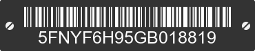 2016 HONDA Pilot 5FNYF6H95GB018819 VIN decoded