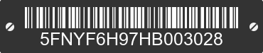 2017 HONDA Pilot 5FNYF6H97HB003028 VIN decoded